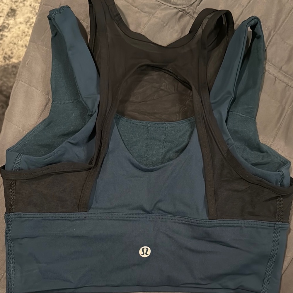 Lululemon Blue and Black Sports Bra
